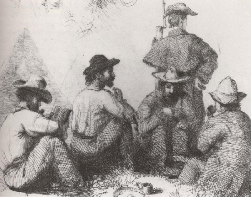  Camp Scenes,Five Soldiers